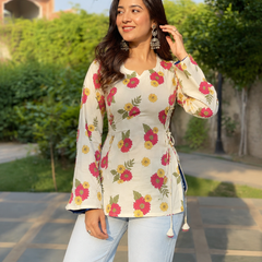 Floral Wrap Top