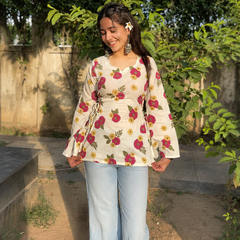 Floral Wrap Top
