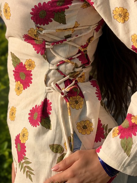 Floral Wrap Top