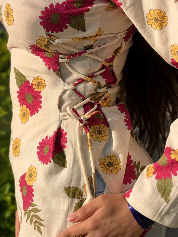 Floral Wrap Top