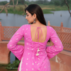 Pink Bandhani-Inspired Top