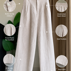 Beige Rayon Cotton Co-ord Set