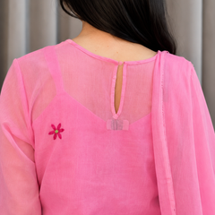 Pink Embroidered Kurta Set